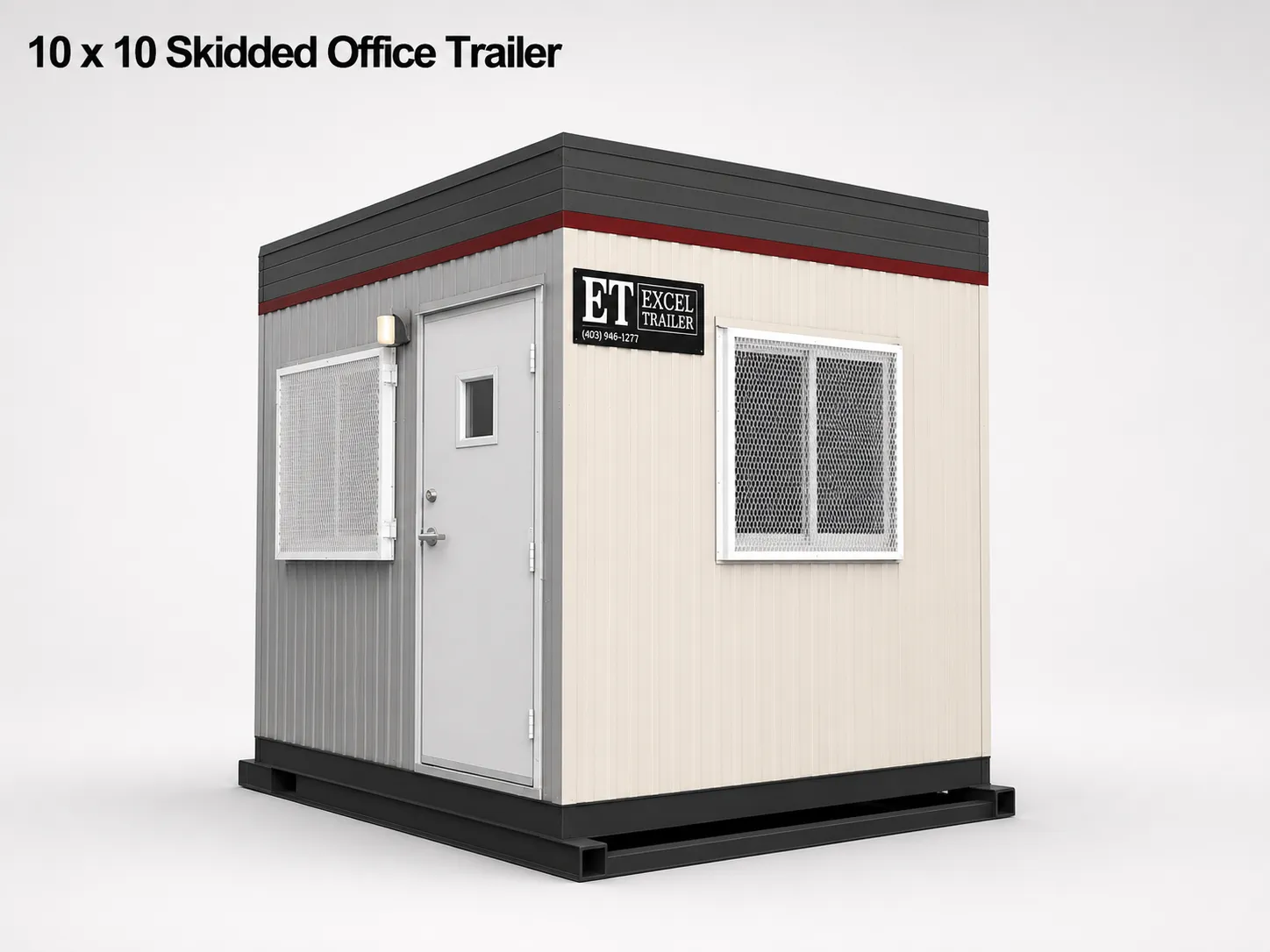 10'x10' Skidded Office Trailer