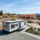 Office trailer at a residential development site