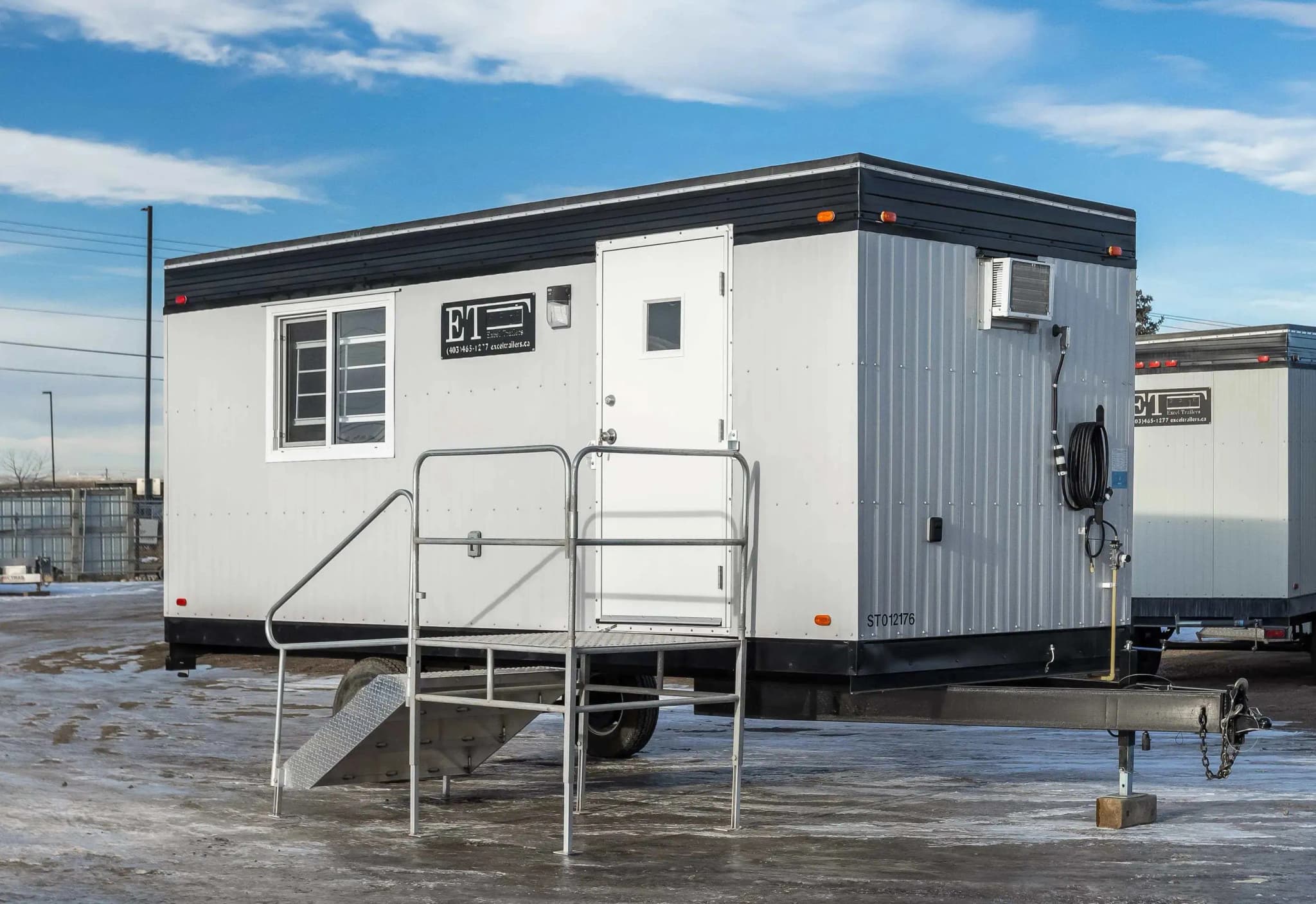 Wheeled Office Trailer setup on site