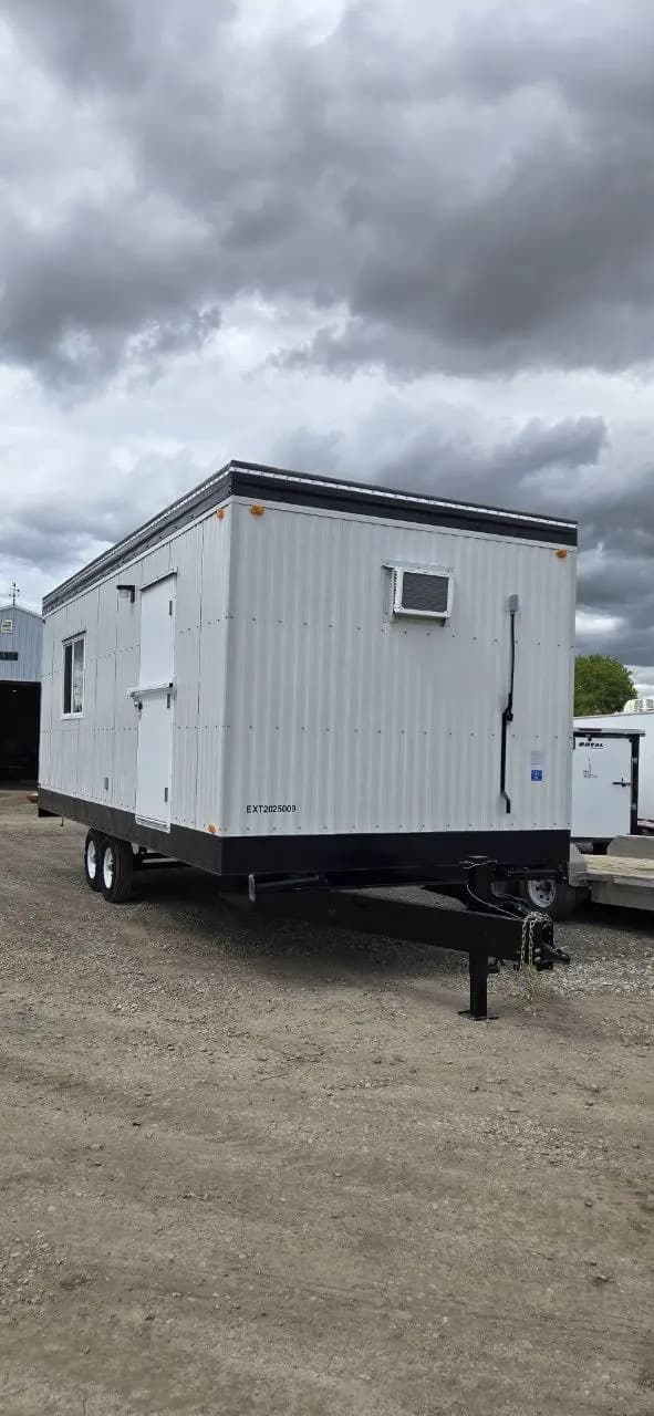 Finished new office trailer EXT2025009 built by Excel Trailers in Calgary